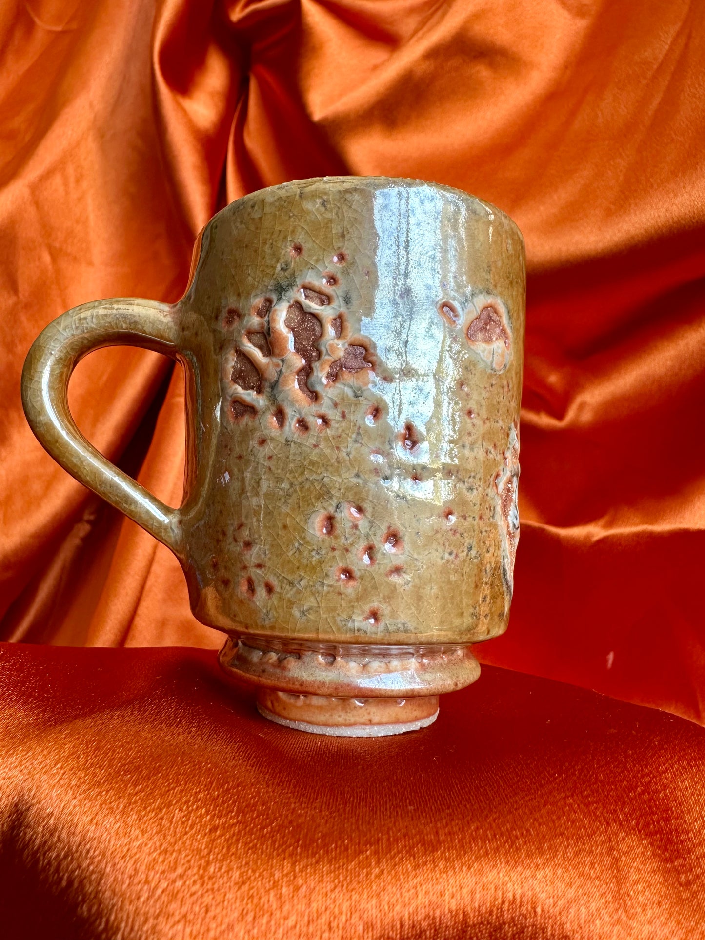 Angled Shino Mug